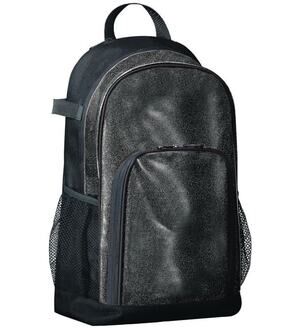 New NWT Augusta Sportswear All Out Black Glitter Backpack Book Bag Women's